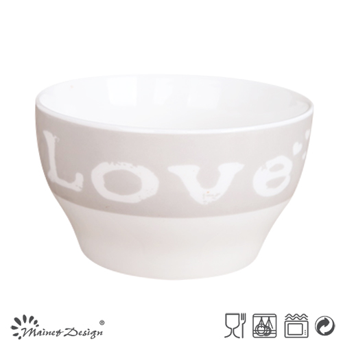 13cm New Bone China Bowl with Words Decal Design