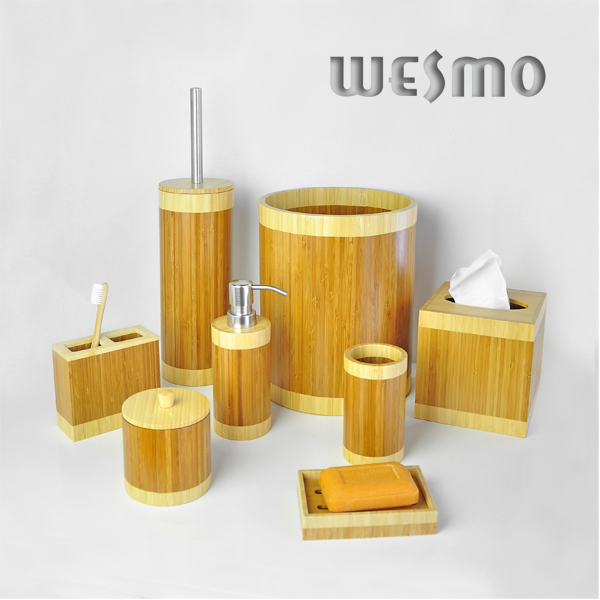 Two-Tone Sanitaryware Bamboo Bath Set (WBB0603A)