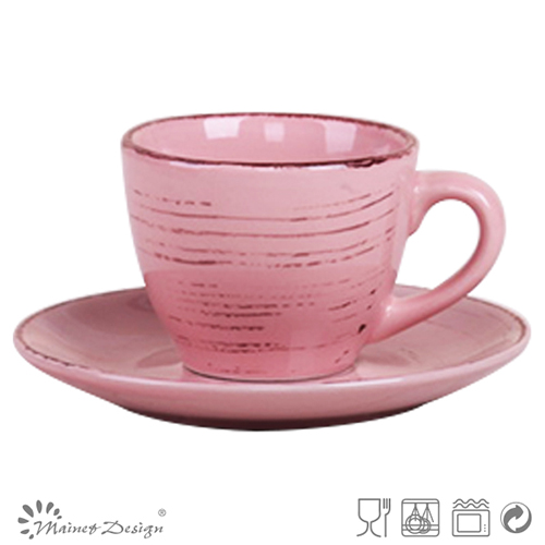 3oz Ceramic Cheap Price Espresso Cup and Saucer