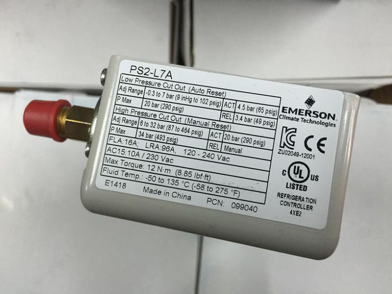 Emerson PS2-L7A Dual Pressure Switch Control