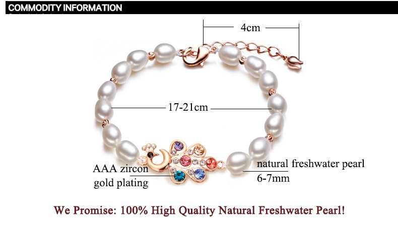 White Freshwater Pearl Bracelet AAA 6-7mm Rice Freshwater Pearl Bracelet Wholesale