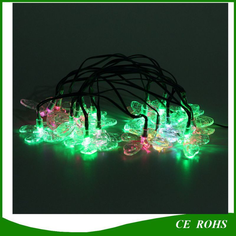 Solar Holiday LED Garlands String Lights 50 LED Colorful Butterfly Wedding Event Party Garden Decoration Lamps Luce Solare