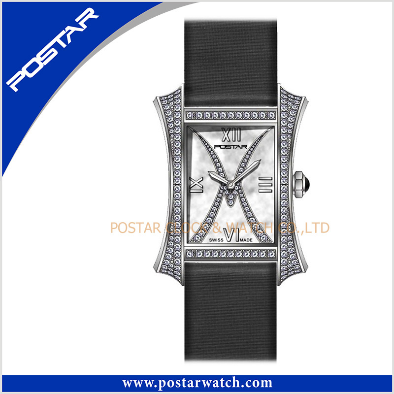 Newest Diamond Watch with Roman Numbers Dial Unisex Fancy Watch Water Resistant