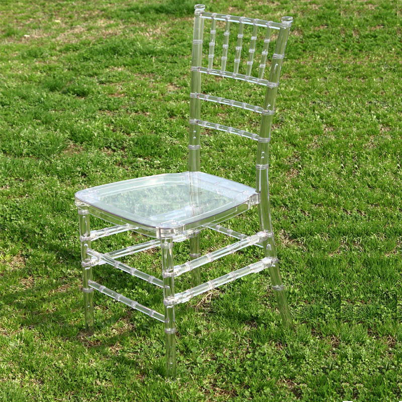 Clear Resin Chiavari Chair with Cushion