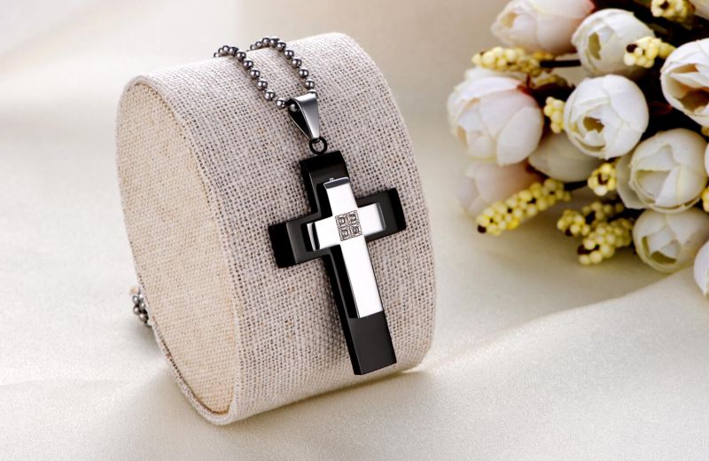 Hdx Stainless Steel Prayer Jewelry Pendant with Diamond