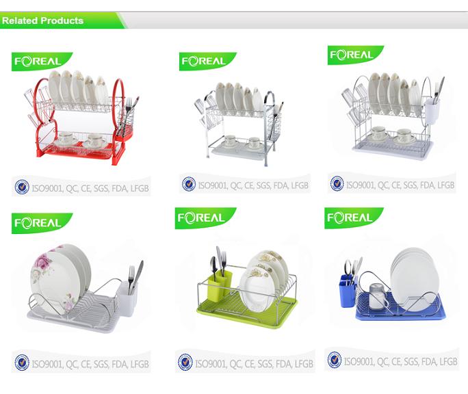 Walterdrake Two-Tier Powder Coating Compact Dish Drainer