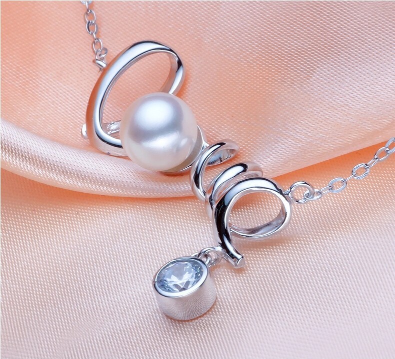 Freshwater Pearl Pendant Jewelry Romantic Forever Love AAA Button Genuine Pearl Pendant