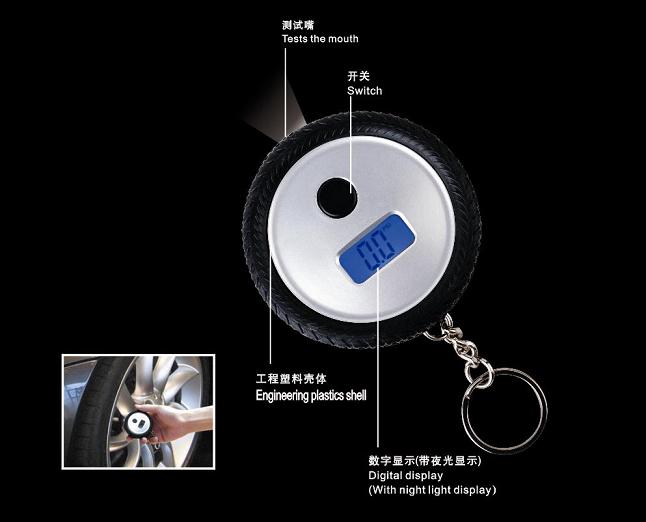 Hot High Quality LCD Digital Display Car Used Tire Pressure Gauge