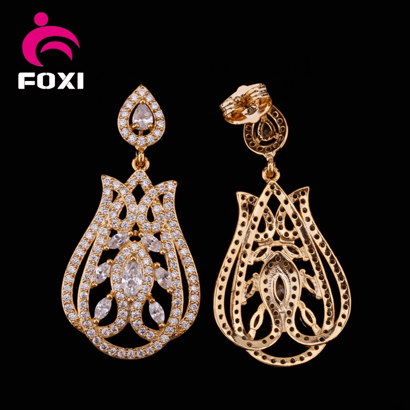 Luxurious Design fashion Gold Plated Costume Jewelry Set for Party