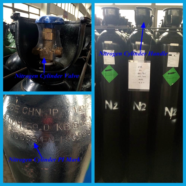 50L Seamless Steel High Pressure Nitrogen Gas Cylinder (EN ISO9809)