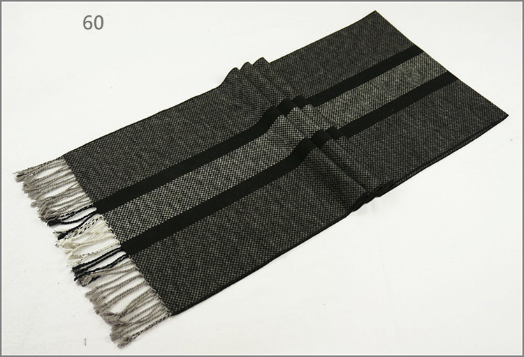 Men's Womens Unisex Reversible Cashmere Feel Winter Warm Thick Knitted Woven Scarf (SP822)