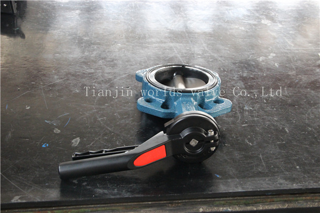 Aluminium Hand Lever Ductile Iron Wafer Butterfly Valve with Ce ISO Approved