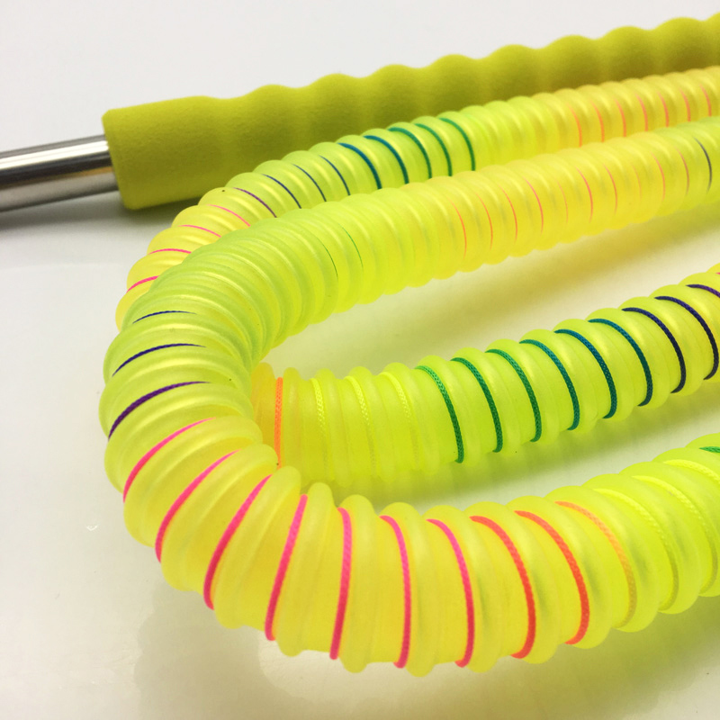 1.8m Yellow Acrylic Hookah Shisha Hose with Glass Mouthpiece (ES-HH-011-1)