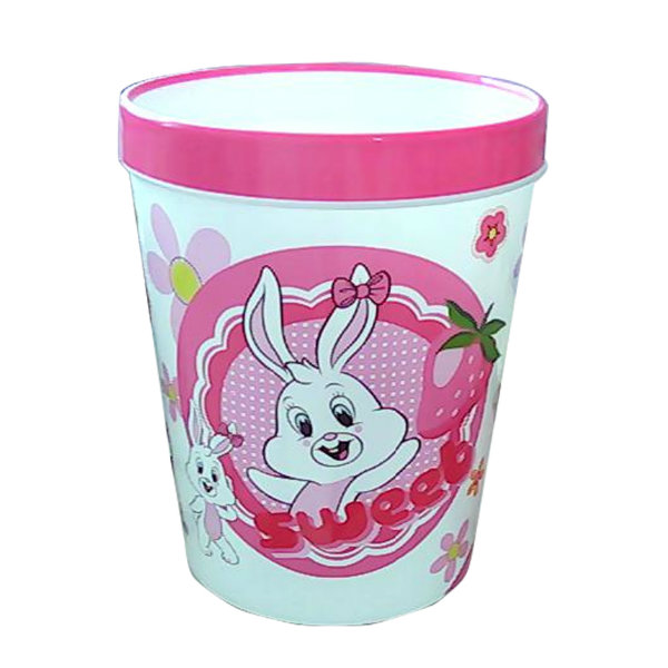 Fashion Cartoon Printing Plastic Waste Bin (FF-0248)