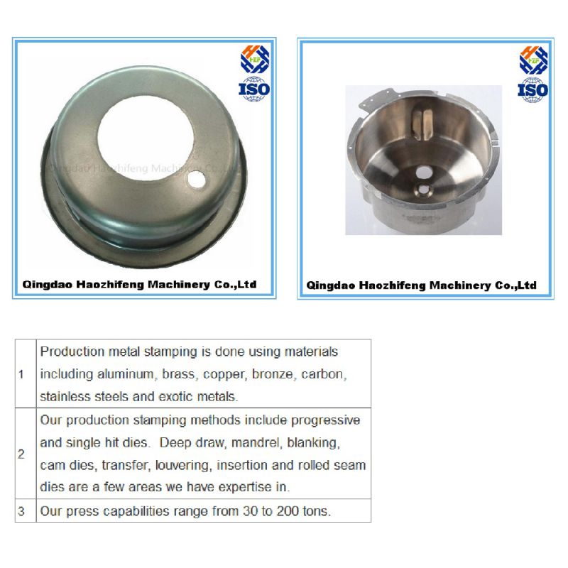 Deep Drawing for Plate Mount Hzf-085 Mild Steel