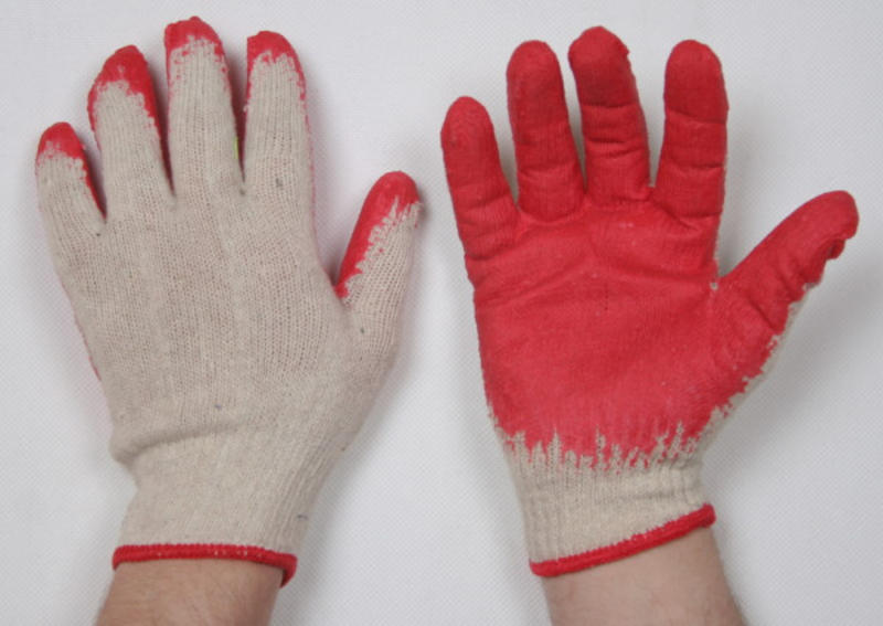 Yellow Palm Gloves with Leather