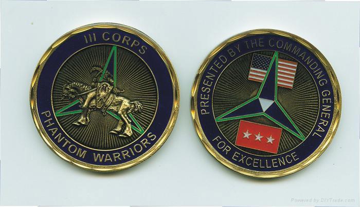 Military Army with Soft Enamel Logo Coin (GZHY-YB-004)