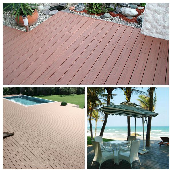 Factory Direct Sale Solid Waterproof Wood and Plastic Composite WPC Decking Laminate Flooring