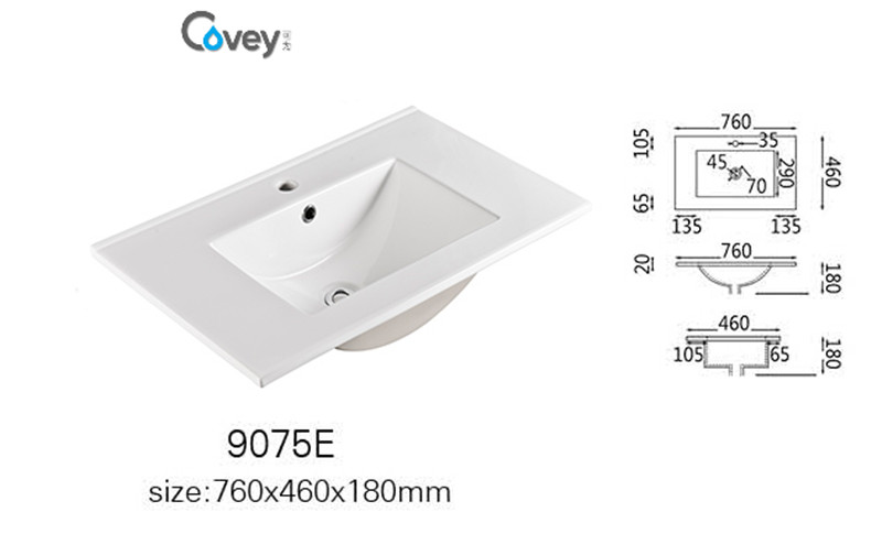 Bathroom Vanity Ceramic Basin for Cabinet (A-9075E)