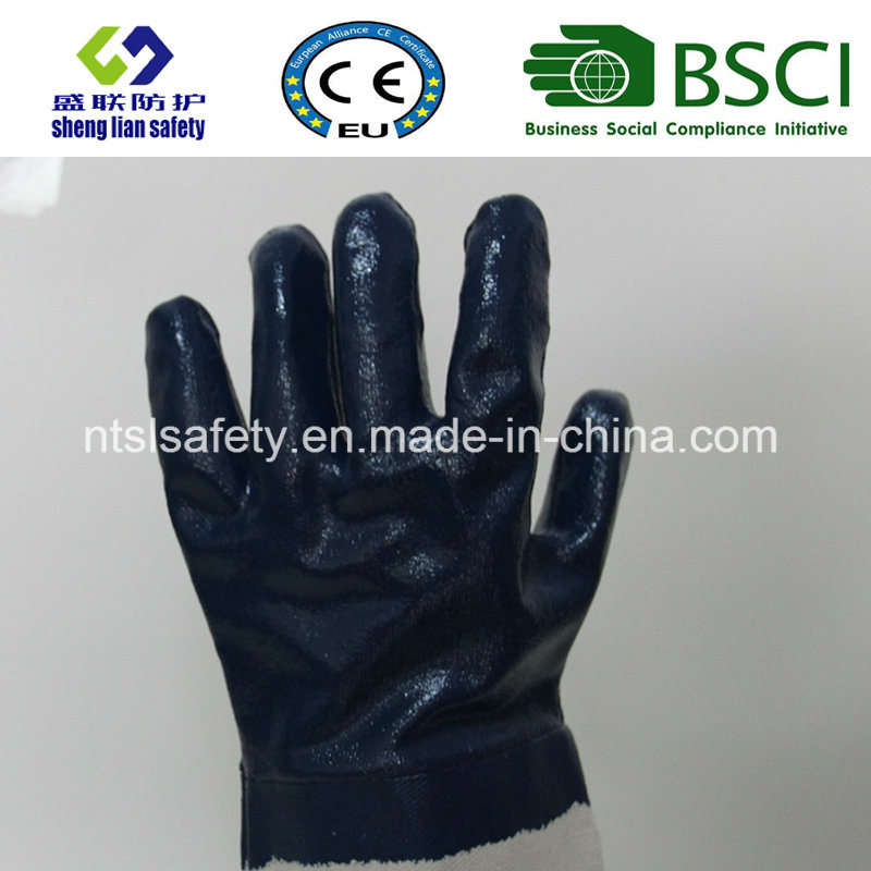 Twice Dipped Oil Proof Nitrile Gloves Safety Industrial Work Glove