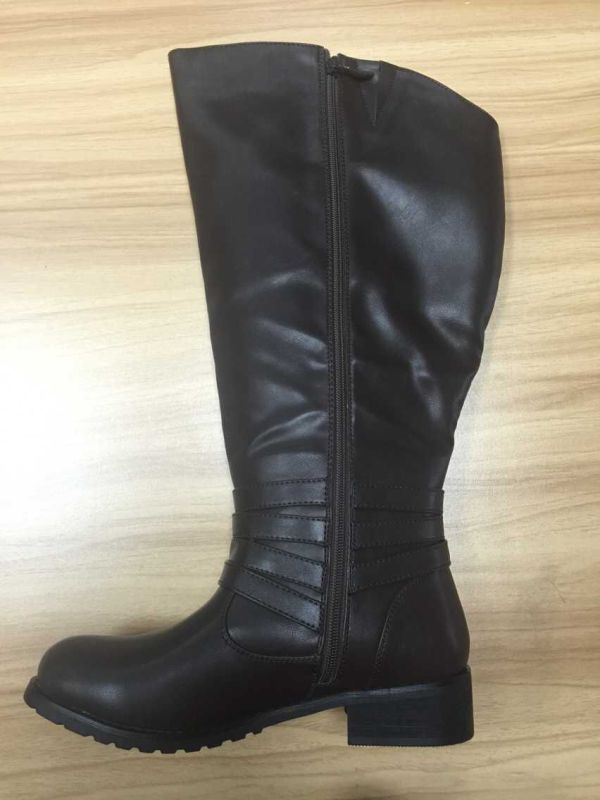 2016 New Style Fashion Flat Ladies Knee High Boots (HS09)