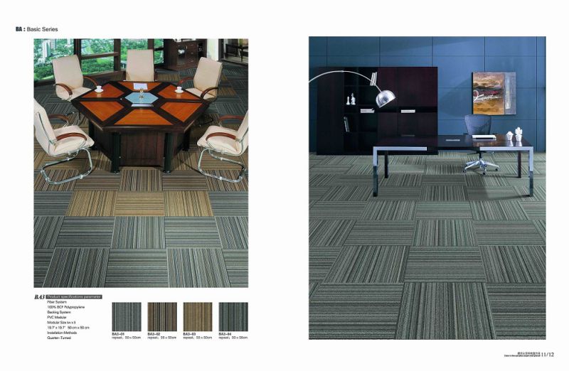 PP Jacquard Office Loop Tiles with Eco-Bitumen Backing