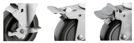 Medium Duty Full Lockable PU Casters