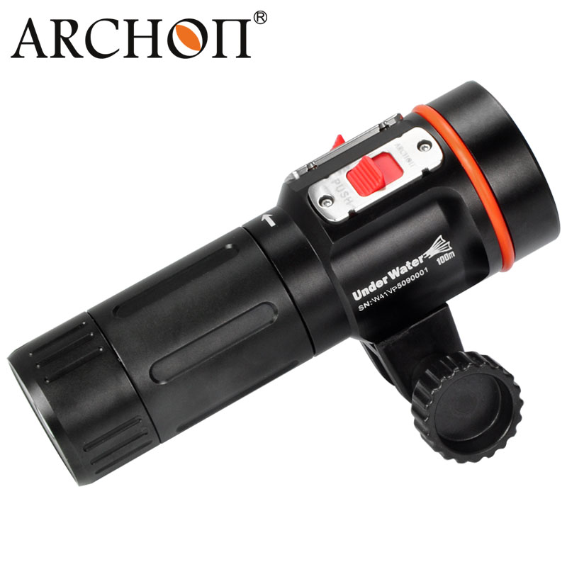 Rechargeable 2600 Lumens W41vp LED Flashlight for Underwater Video and Photography