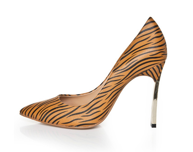 Fashion Zebra Stripe High Heel Women Shoes (HC 013)