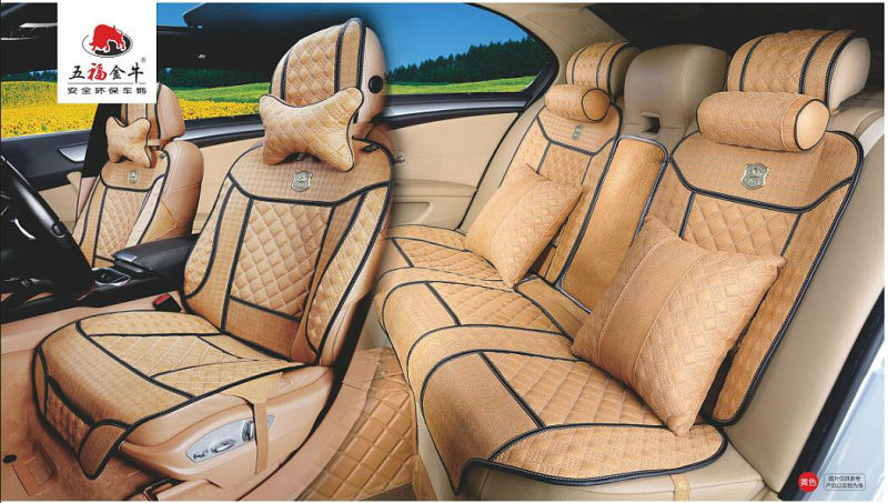 Leather Car Seat Cushion Flat Shape Seat Cover