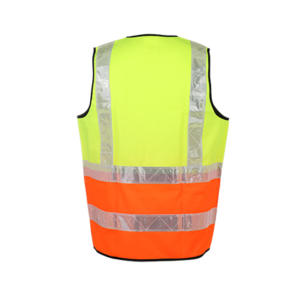 High Visibility Workwear Reflective Safety Vest with Black Pocket