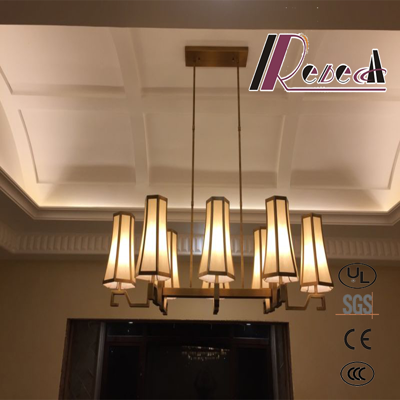 Modern Antique Brass Lobby Pendant Lamp for Hotel Project