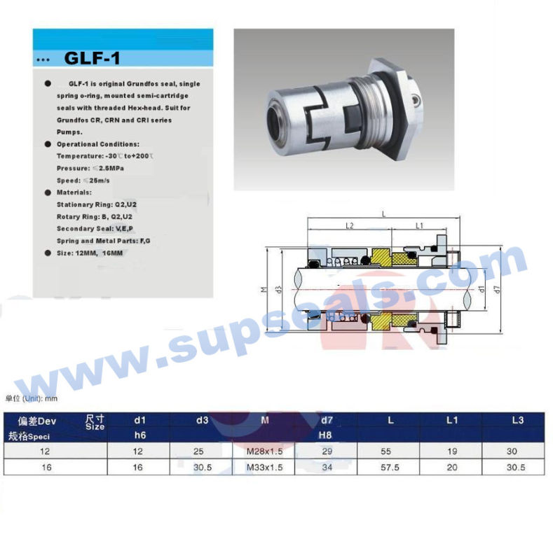 High Quality of Mechanical Seals for Grundfos Pumps