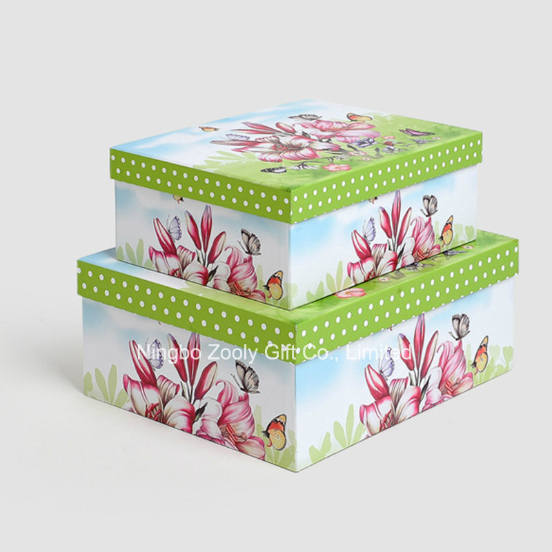 Customized Printing Paper Storage Gift Box / Nesting Paper Packing Boxes