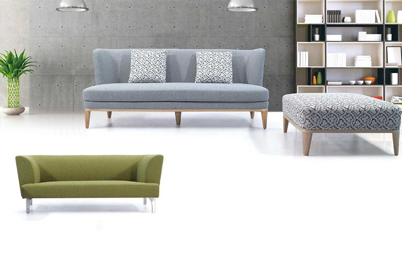 Modern Home Design Furniture Wooden Fabric Sofa