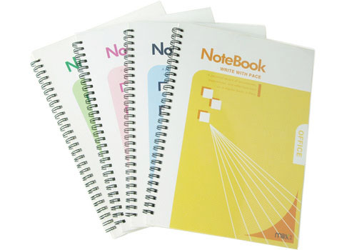 Size 254*177mm PP Cover Spiral Book Hardcover Excerise Nootbook Office Memo Pad