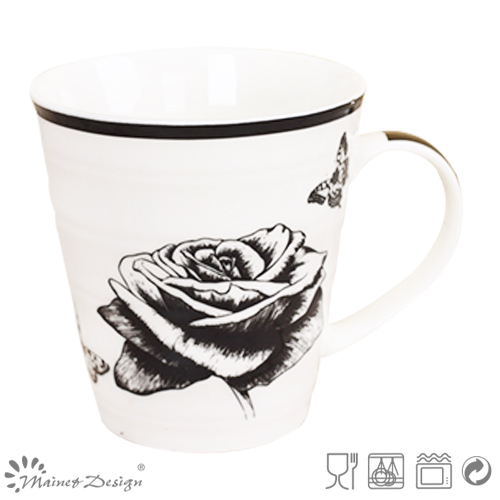 Black and White New Bone China Mug