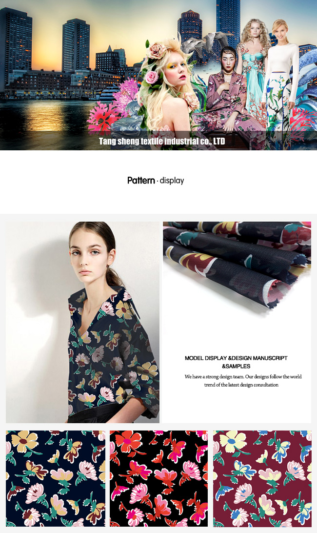 Flower Printed Chiffon/ Tencel Fabric for Fashionable Garments