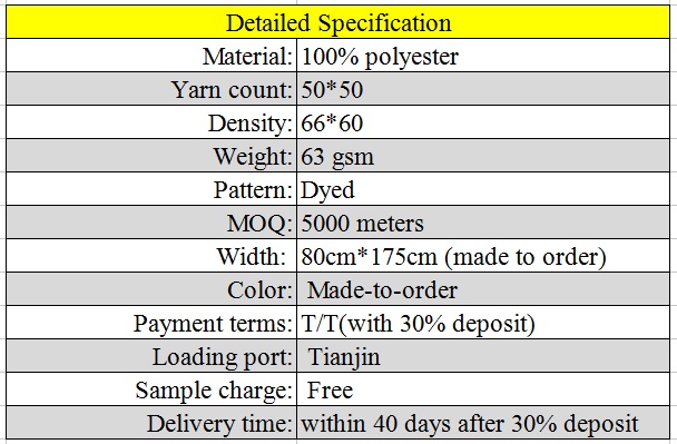 Customed Spun Polyester Printed Scarf Fabric