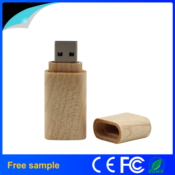 Custom Logo Recyclable Wood USB Flash Drive for Promotion Gift