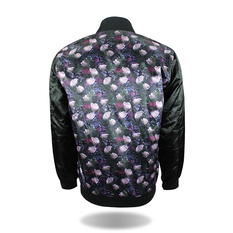 Wholesale Winter Colorful Flower Fleece Jackets for Men with Zipper