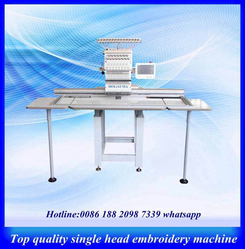 Single Head Computer Controlled Embroidery Machines / Large Size Flat Cap T-Shirt Embroidery Machine