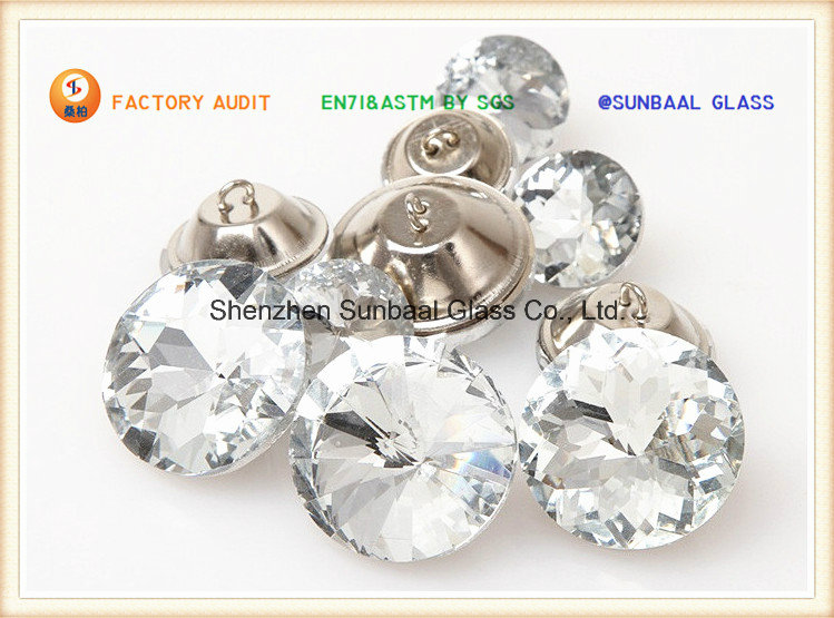 Crystal Glass Button for Garments & Decorations