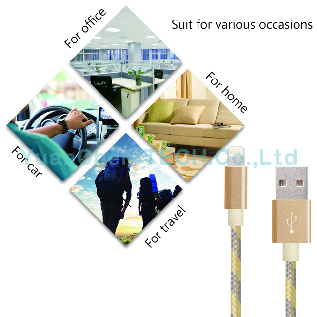 High Quality Fast Charging Data Charging USB Cable for iPhone