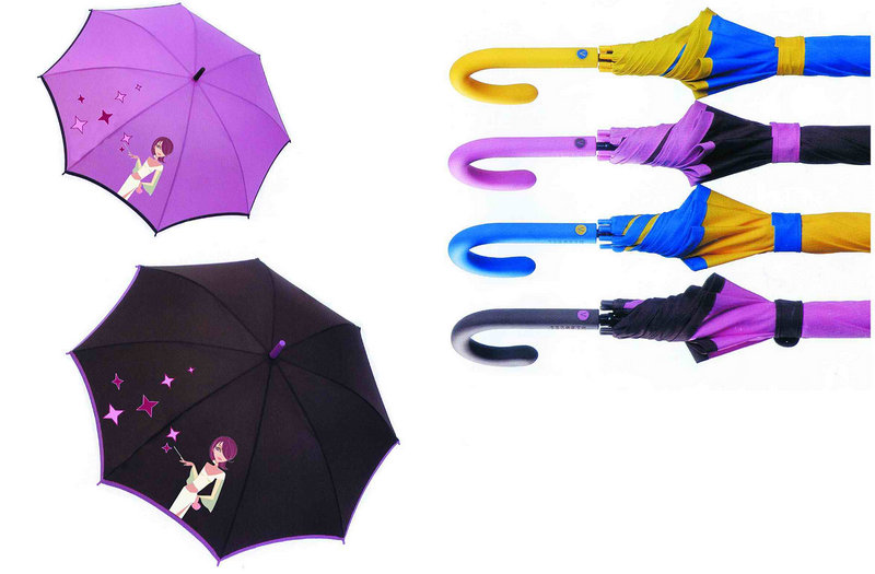 City Girl Print 3 Fold Manual Compact Umbrella (YS-3F21083002R)