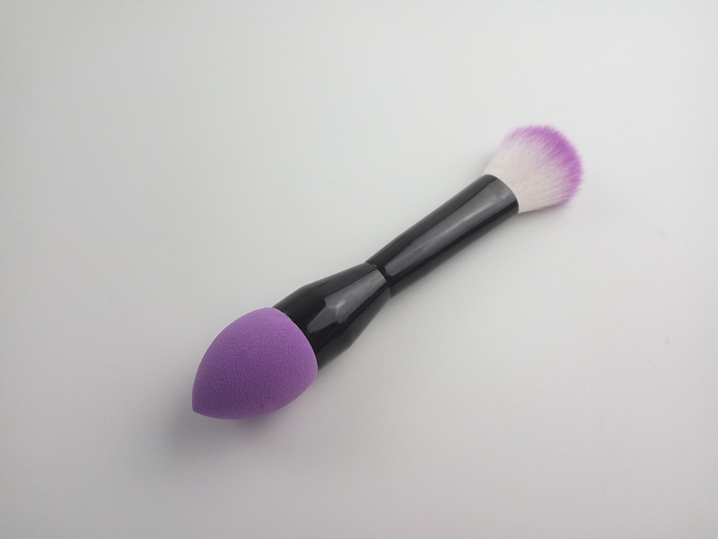 Portable Design Double Ended Sponge&Blush Brush