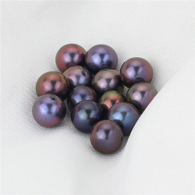 Snh Peacock Color Natural Freshwater Loose Pearl Beads