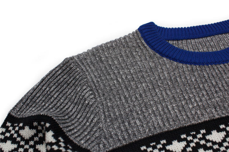 Winter Round Neck Knitting Pullover Sweater for Men