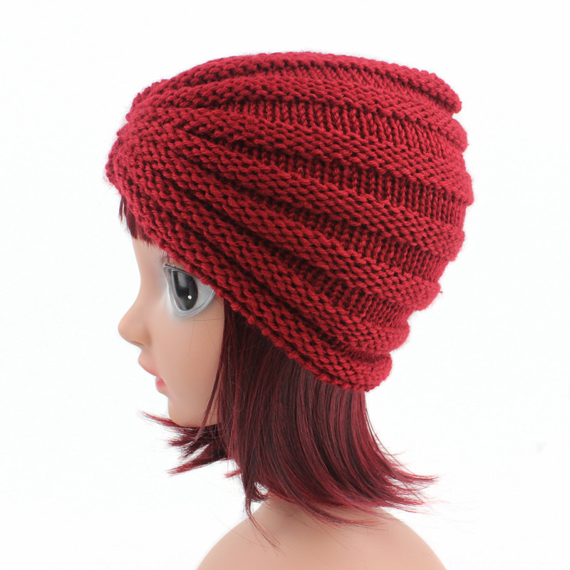 Children Kids Knitted Hat Cross Crochet Turban Bonnet Dome Winter India Cap Warm Hat (HW630)