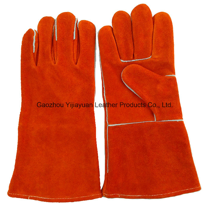 High Quality Cow Split Leather Welding Gloves with Kevlar Stitching